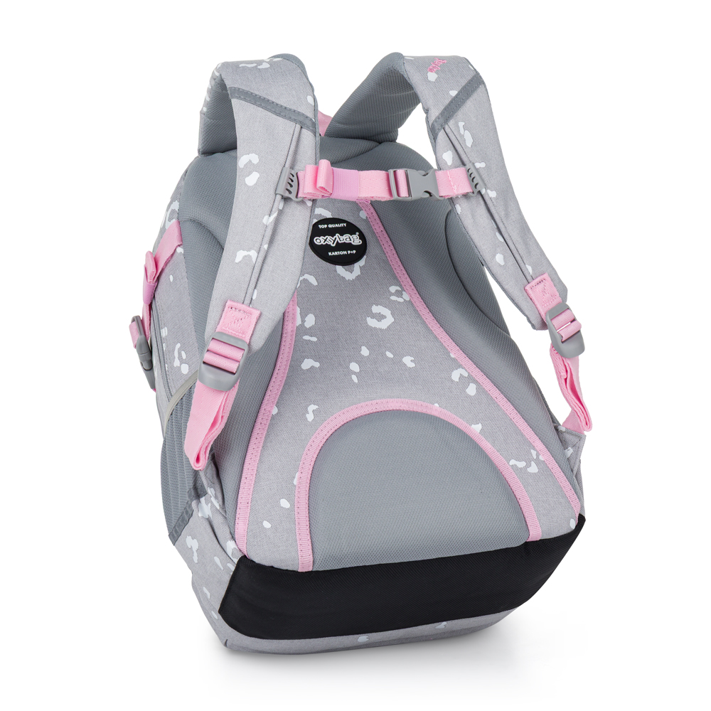 Studentský batoh OXY SCOOLER Grey geometric